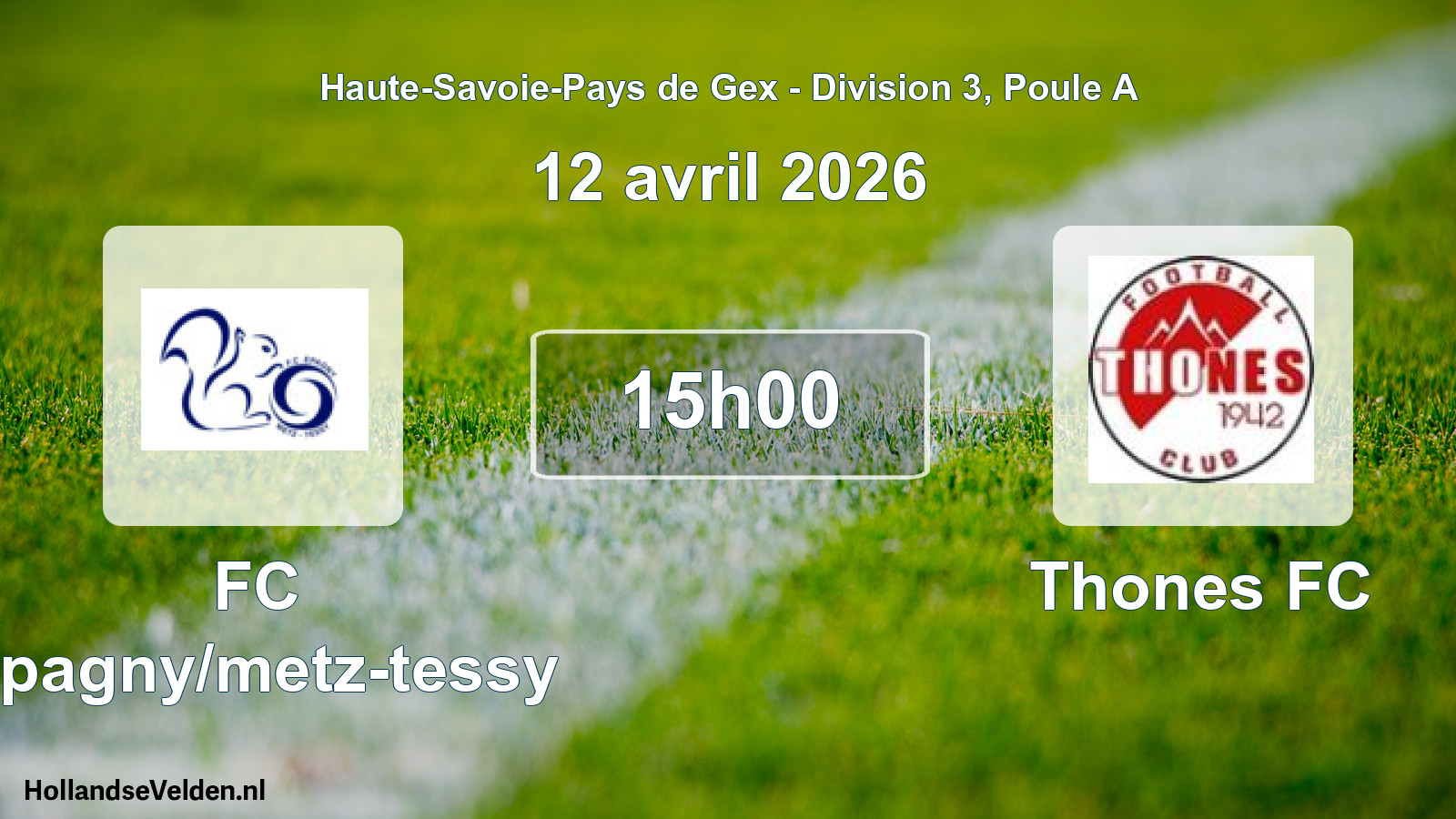 Geplande wedstrijd: FC Epagny/metz-tessy - Thones FC (12 april 2026)