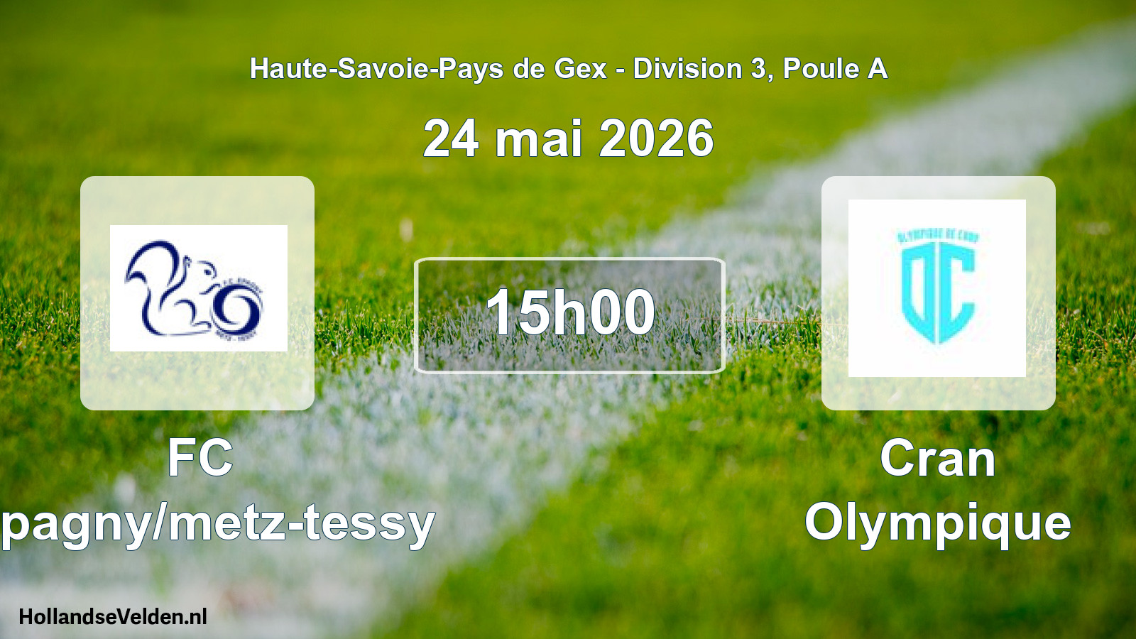 Geplande wedstrijd: FC Epagny/metz-tessy - Cran Olympique (24 mei 2026)