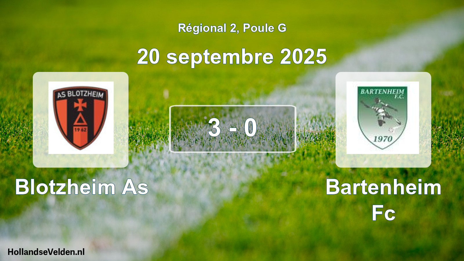 Total number of matches played: Blotzheim As - Bartenheim Fc 3 - 0 (20 September 2025)