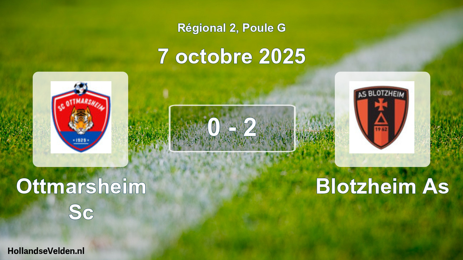 Total number of matches played: Ottmarsheim Sc - Blotzheim As 0 - 2 (7 October 2025)