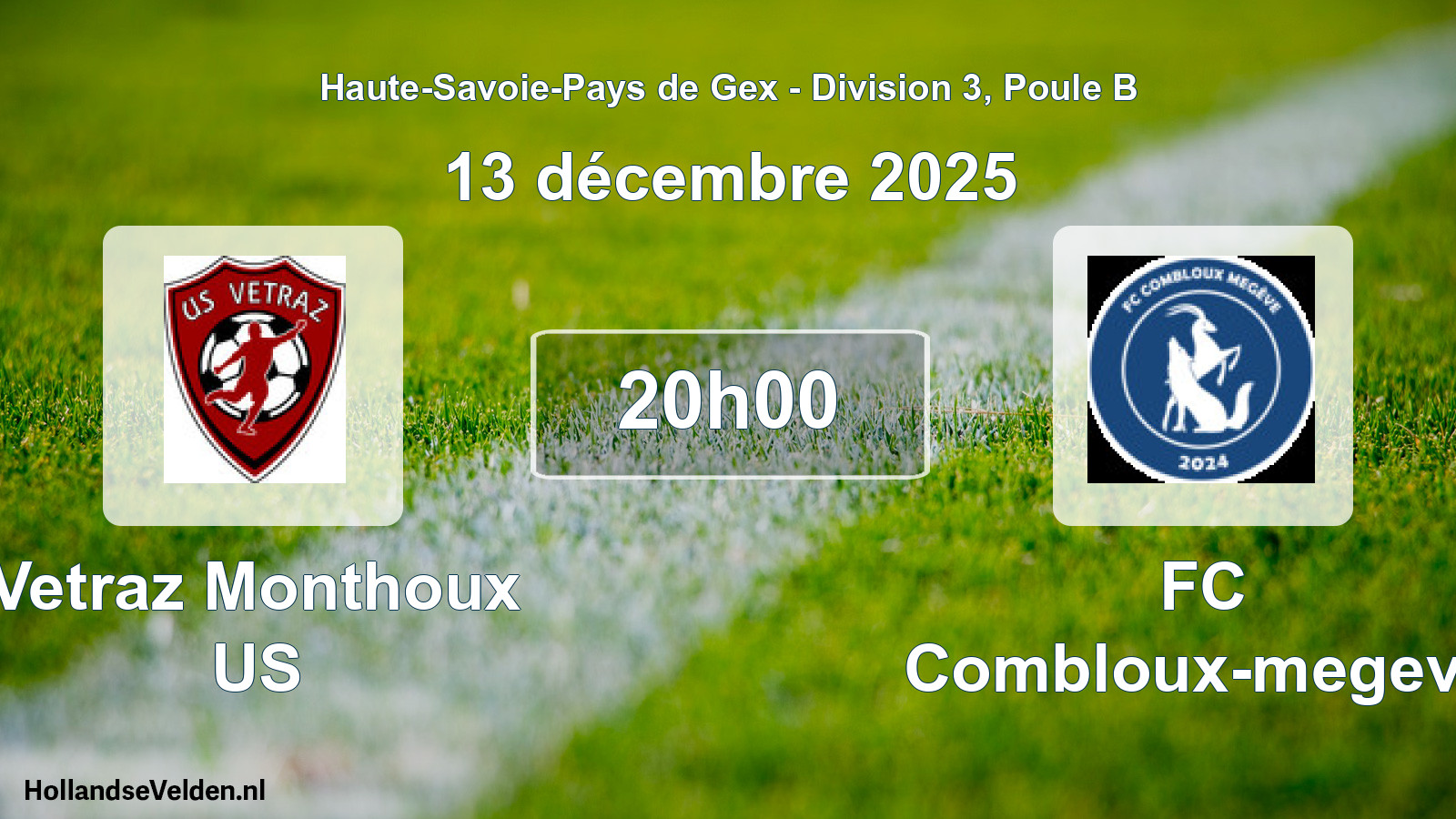 Geplande wedstrijd: Vetraz Monthoux US - FC Combloux-megeve (13 december 2025)
