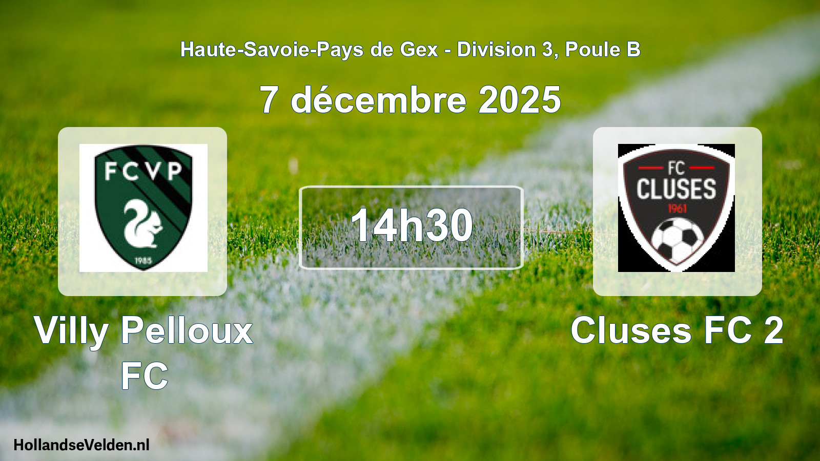 Geplande wedstrijd: Villy Pelloux FC - Cluses FC 2 (7 december 2025)