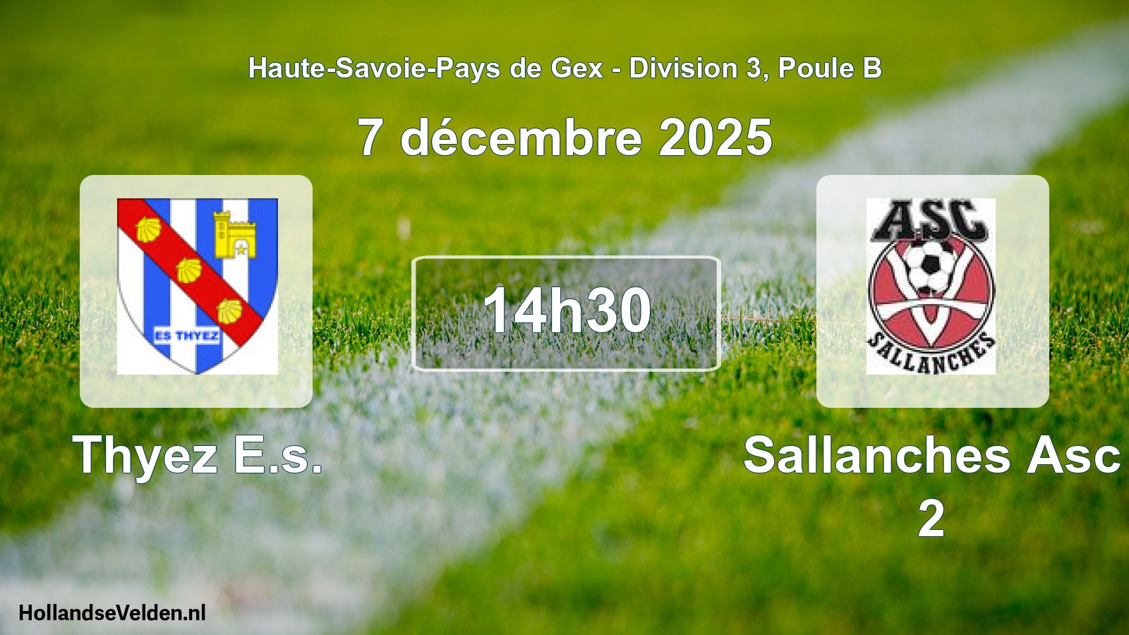 Geplande wedstrijd: Thyez E.s. - Sallanches Asc 2 (7 december 2025)