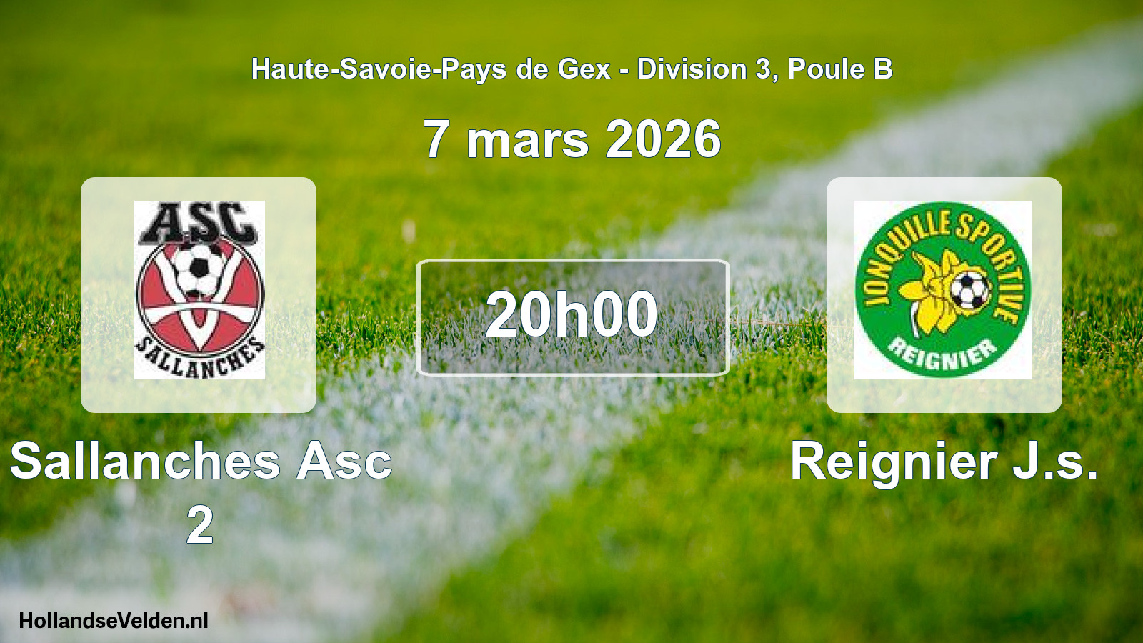 Geplande wedstrijd: Sallanches Asc 2 - Reignier J.s. (7 maart 2026)