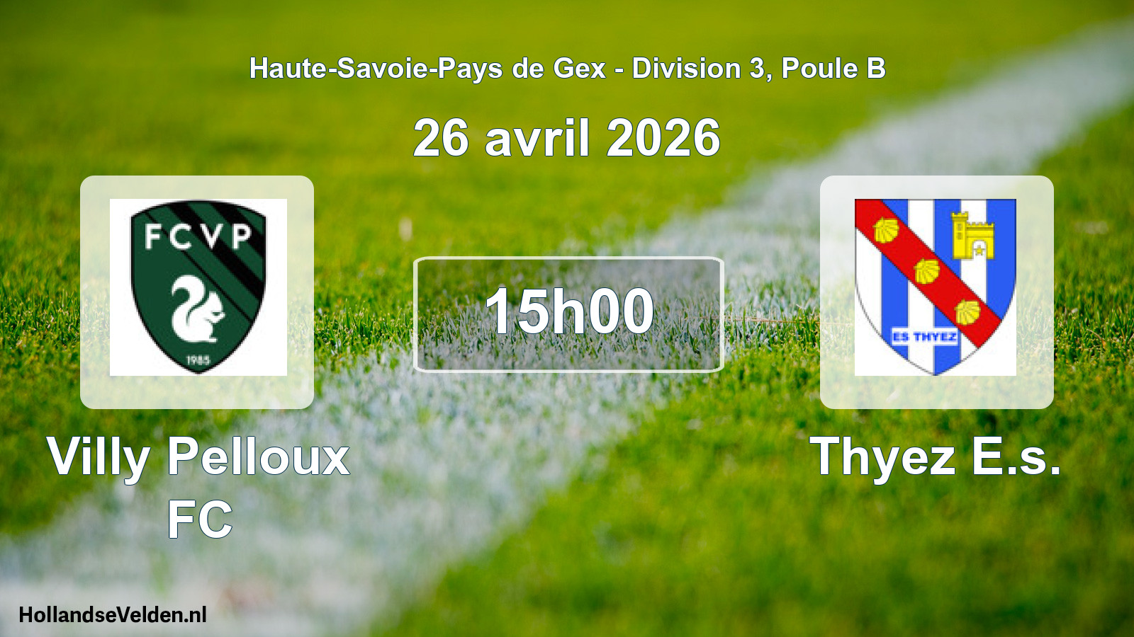 Scheduled Match: Villy Pelloux FC - Thyez E.s. (26 April 2026)