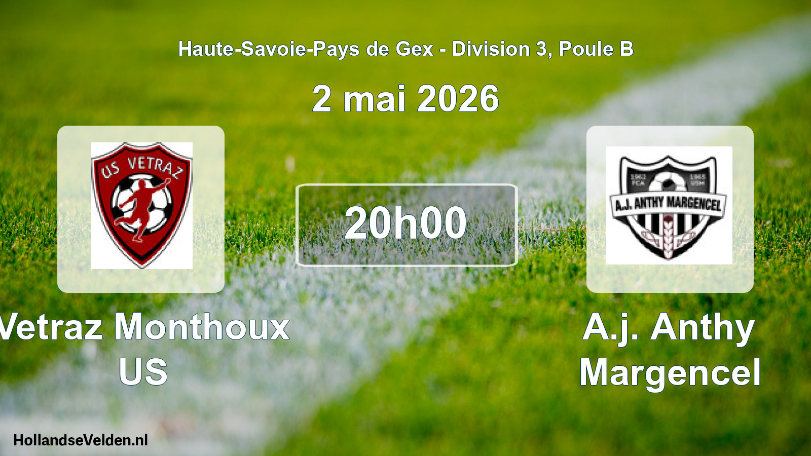 Geplande wedstrijd: Vetraz Monthoux US - A.j. Anthy Margencel (2 mei 2026)