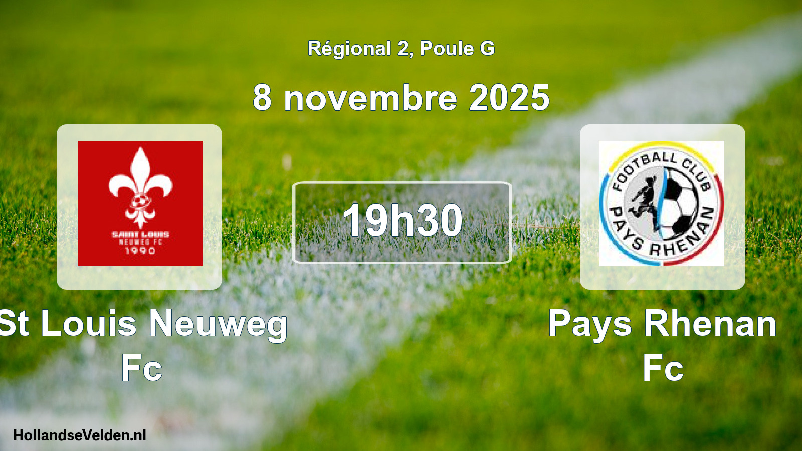 Geplande wedstrijd: St Louis Neuweg Fc - Pays Rhenan Fc (8 november 2025)