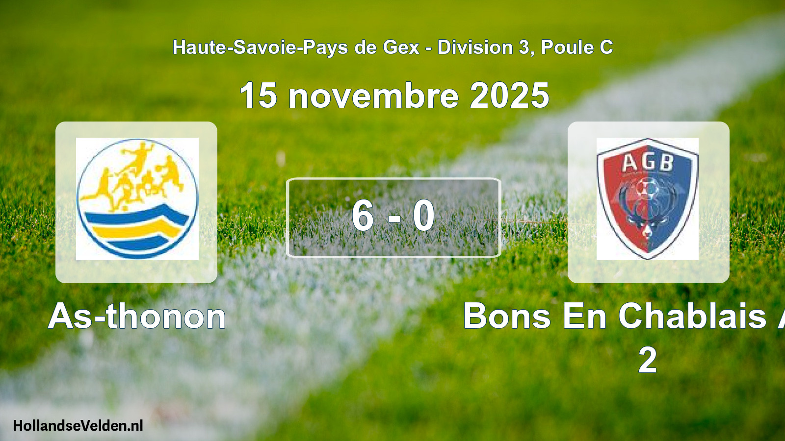 Gespeelde wedstrijd: As-thonon - Bons En Chablais A.g 2 6 - 0 (15 november 2025)