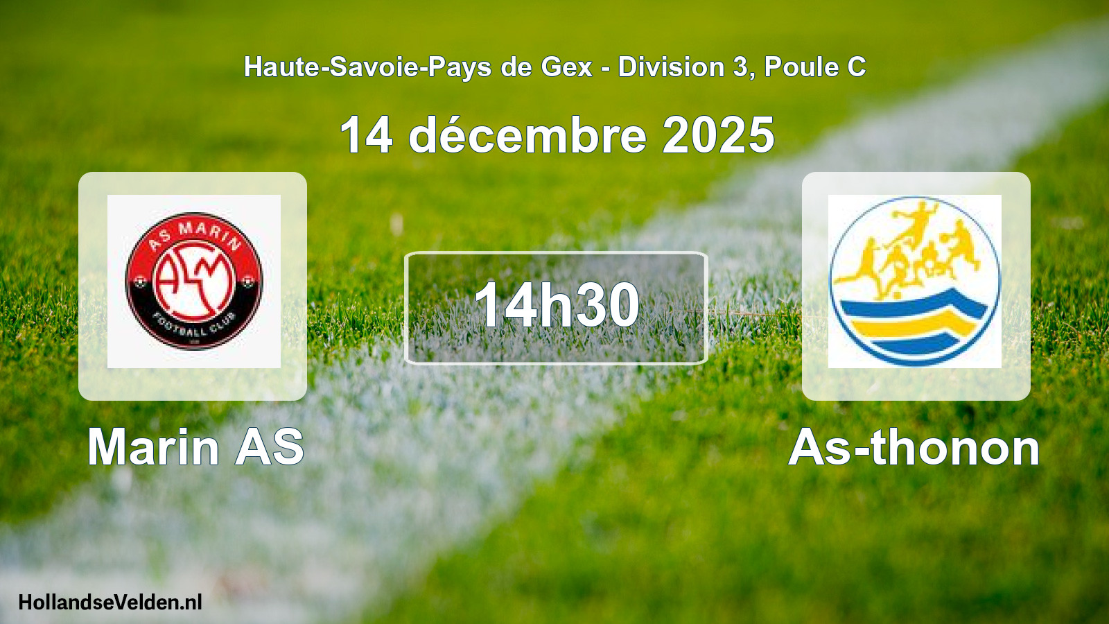 Scheduled Match: Marin AS - As-thonon (14 December 2025)