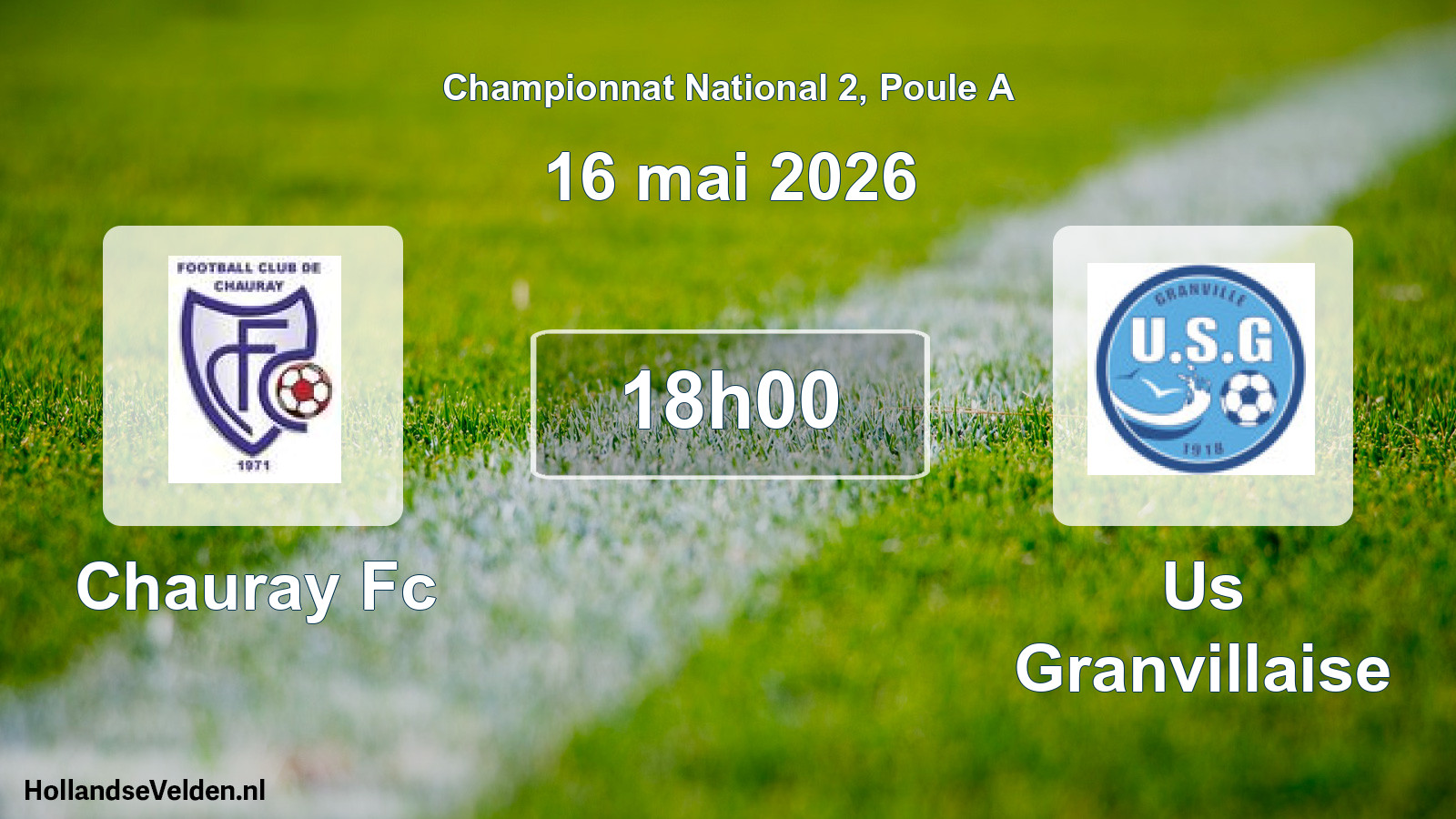 Geplande wedstrijd: Chauray Fc - Us Granvillaise (16 mai 2026)