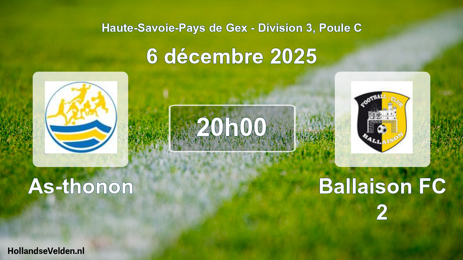Geplande wedstrijd: As-thonon - Ballaison FC 2 (6 december 2025)