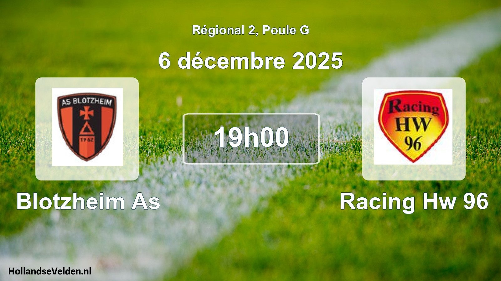 Geplande wedstrijd: Blotzheim As - Racing Hw 96 (6 december 2025)