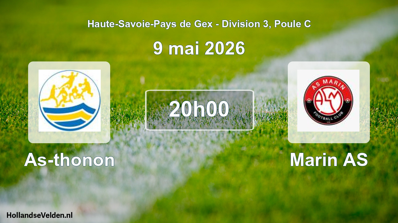 Geplande wedstrijd: As-thonon - Marin AS (9 mei 2026)