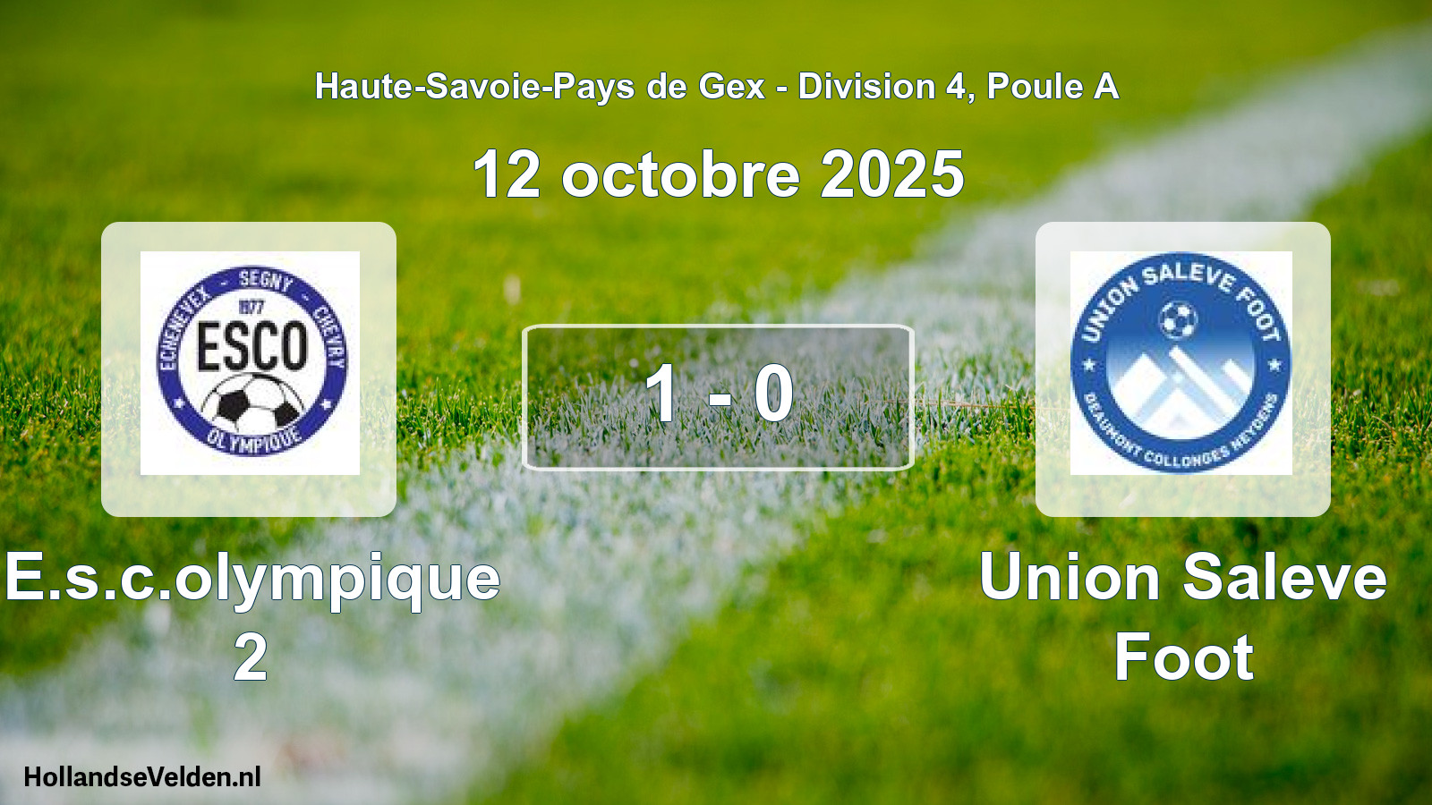 Gespeelde wedstrijd: E.s.c.olympique 2 - Union Saleve Foot 1 - 0 (12 oktober 2025)
