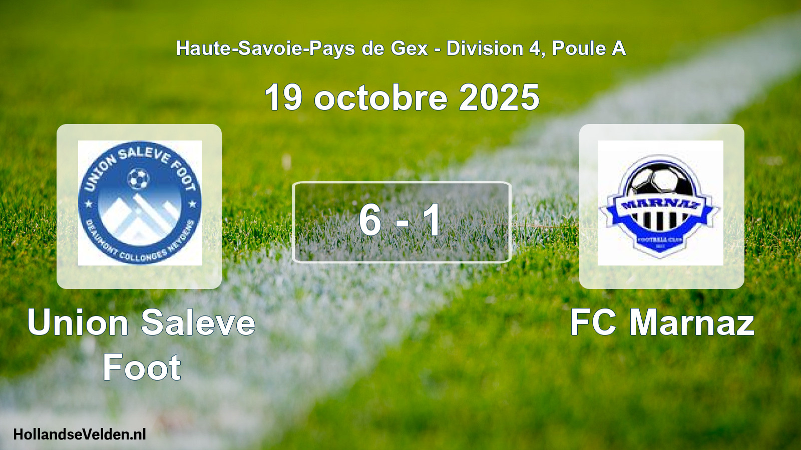 Match joué: Union Saleve Foot - FC Marnaz 6 - 1 (19 octobre 2025)
