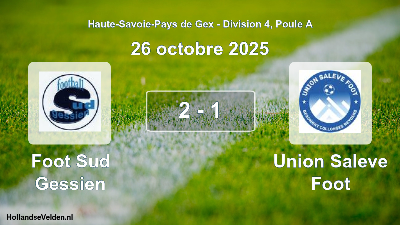 Gespeelde wedstrijd: Foot Sud Gessien - Union Saleve Foot 2 - 1 (26 oktober 2025)