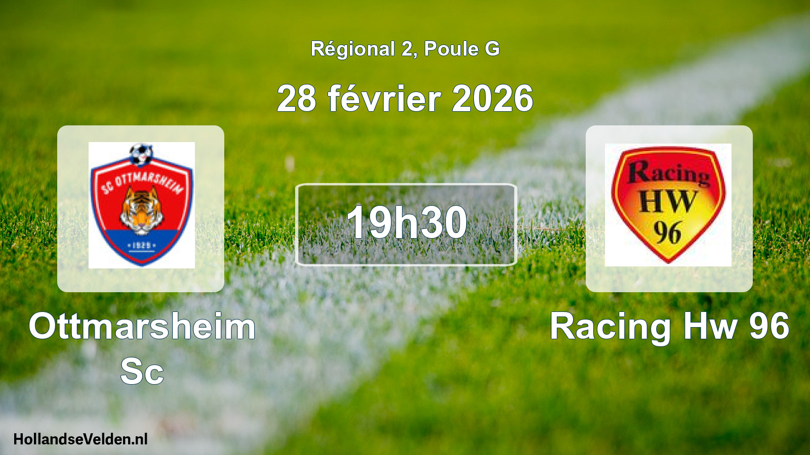 Geplande wedstrijd: Ottmarsheim Sc - Racing Hw 96 (28 février 2026)