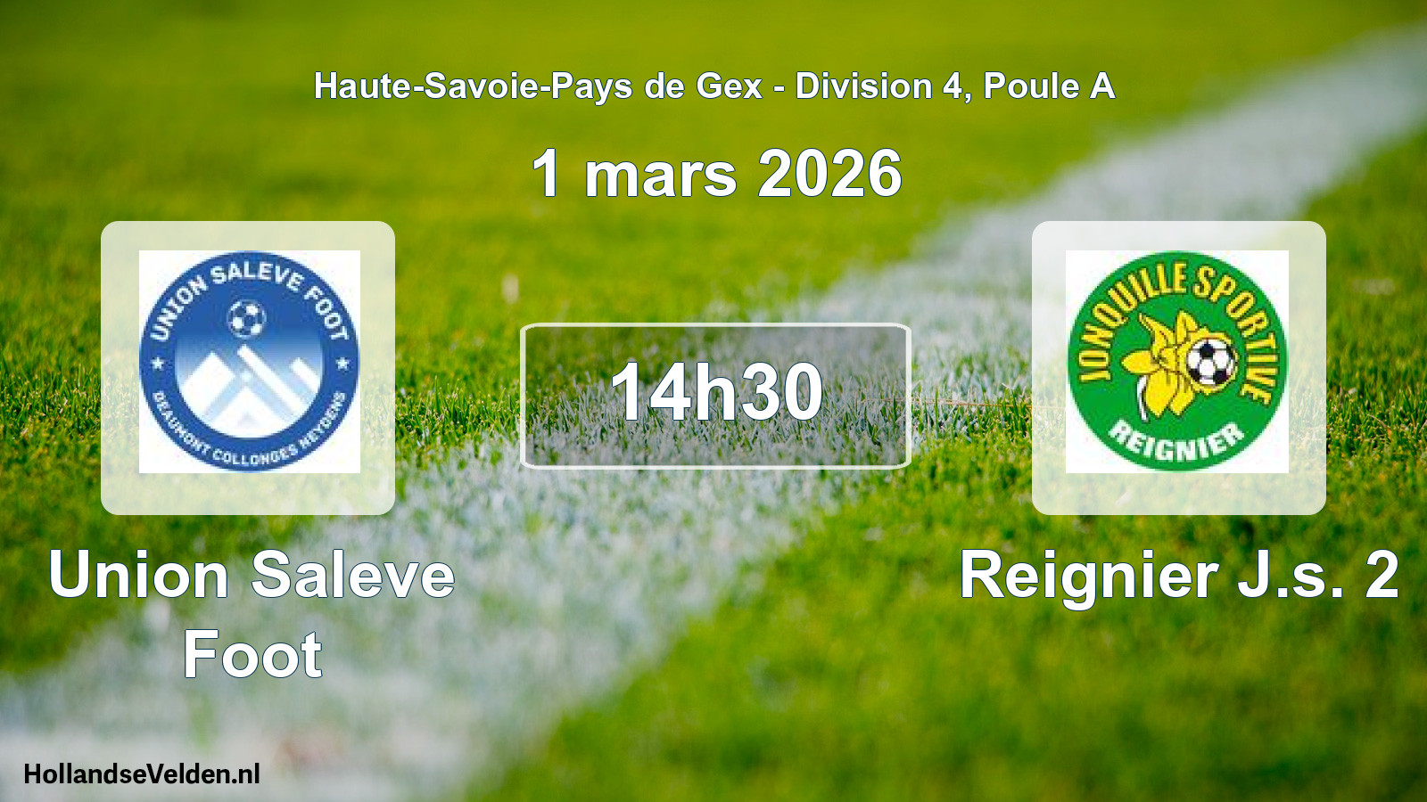 Match programmé: Union Saleve Foot - Reignier J.s. 2 (1 mars 2026)