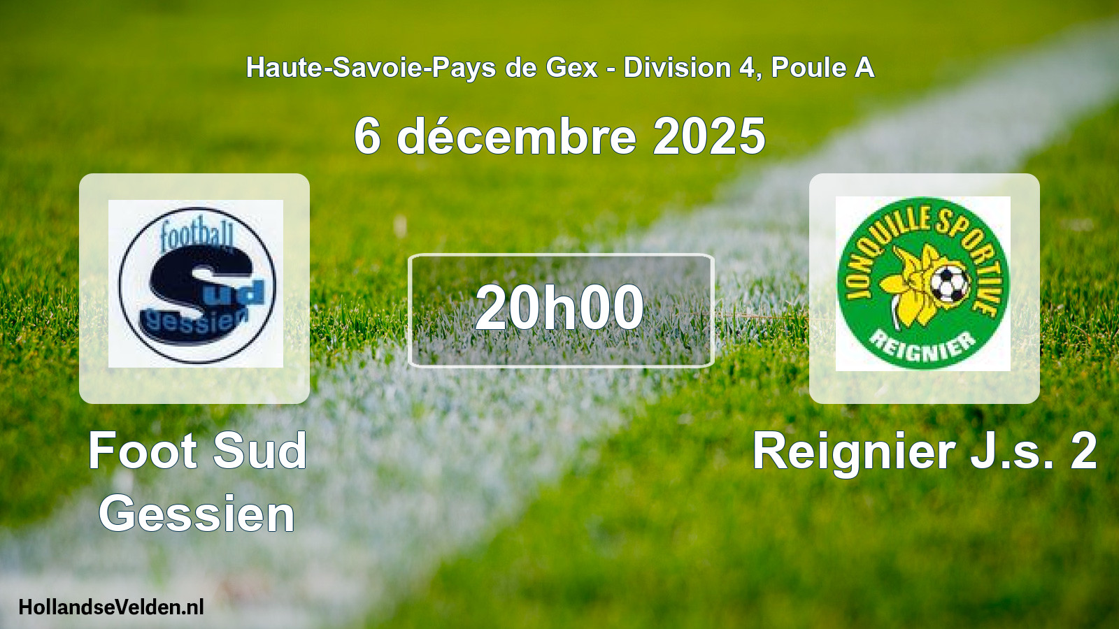 Match programmé: Foot Sud Gessien - Reignier J.s. 2 (6 décembre 2025)