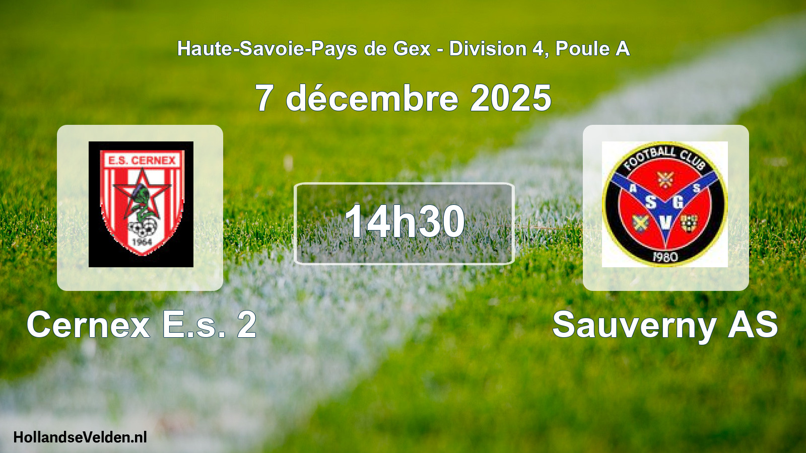 Geplande wedstrijd: Cernex E.s. 2 - Sauverny AS (7 december 2025)