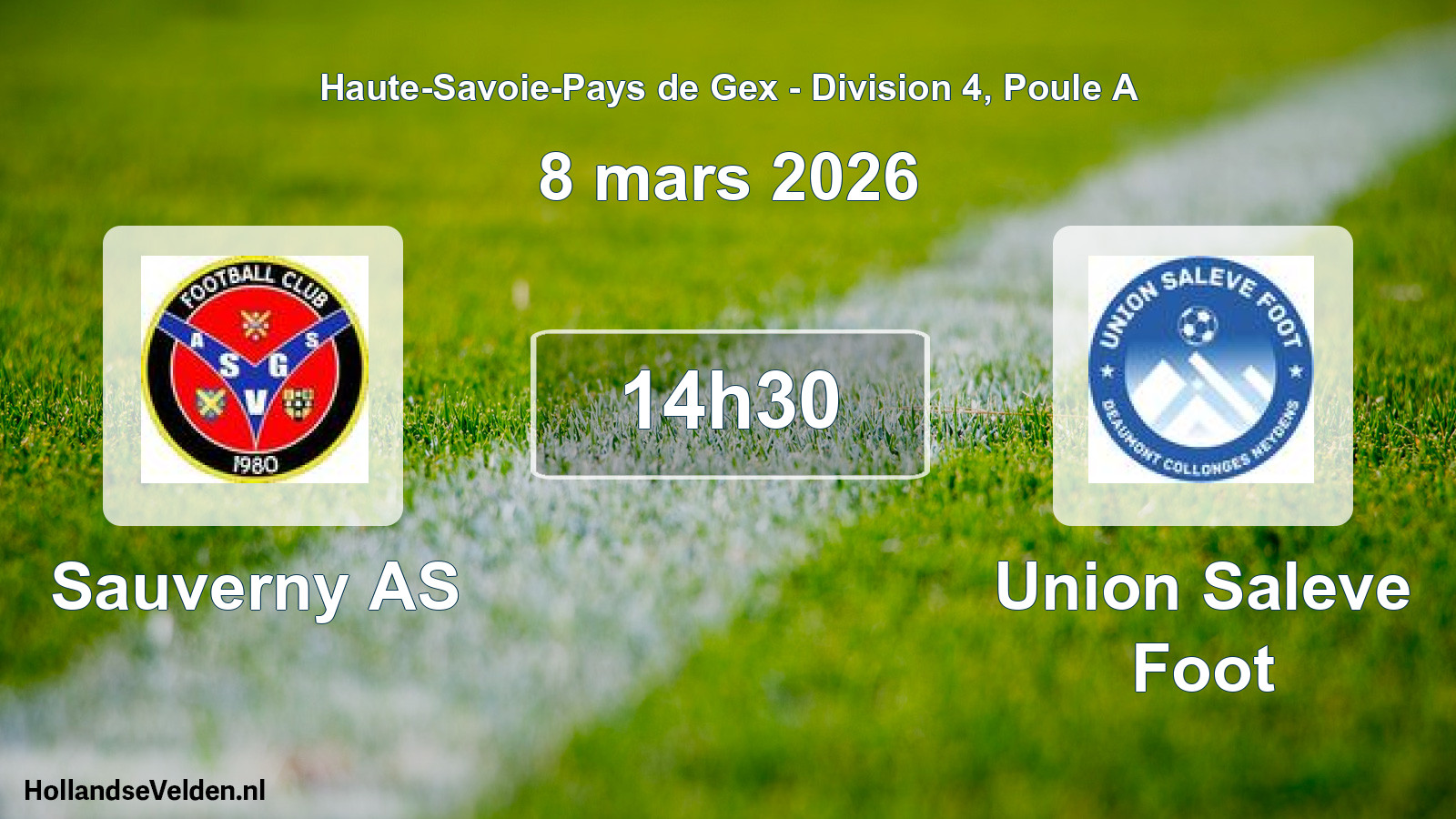 Geplande wedstrijd: Sauverny AS - Union Saleve Foot (8 maart 2026)