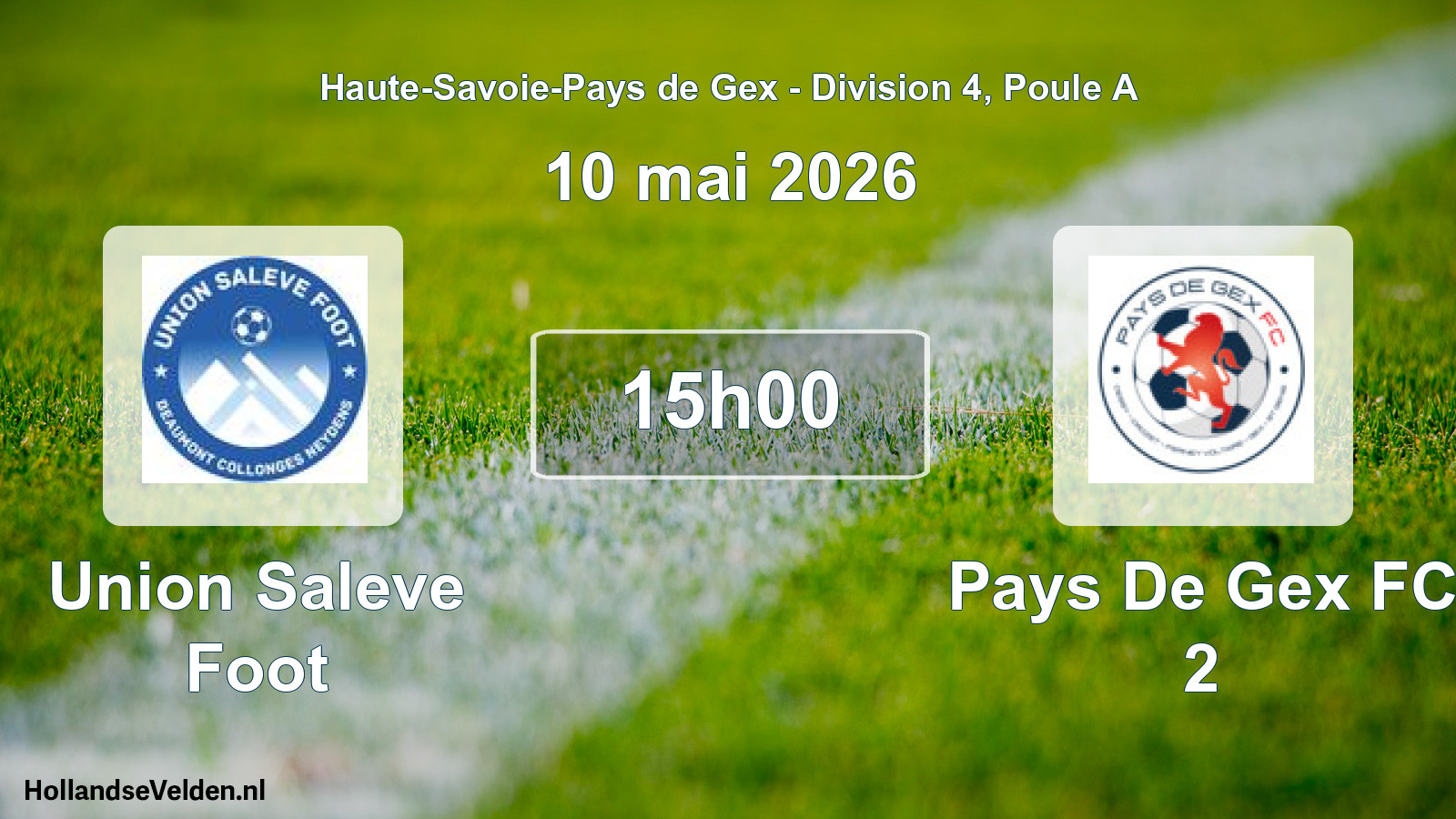 Geplande wedstrijd: Union Saleve Foot - Pays De Gex FC 2 (10 mei 2026)