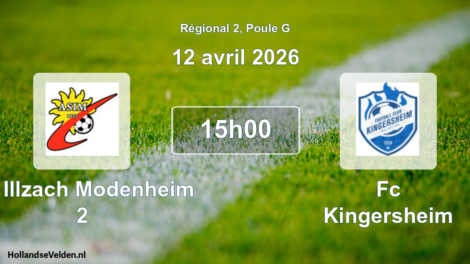 Scheduled Match: As Illzach Modenheim 2 - Fc Kingersheim (12 April 2026)