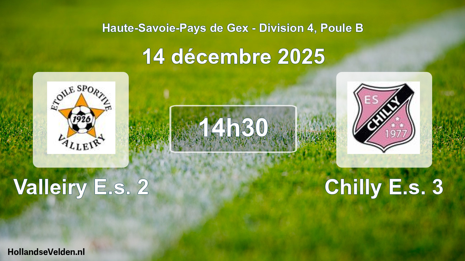 Geplande wedstrijd: Valleiry E.s. 2 - Chilly E.s. 3 (14 december 2025)