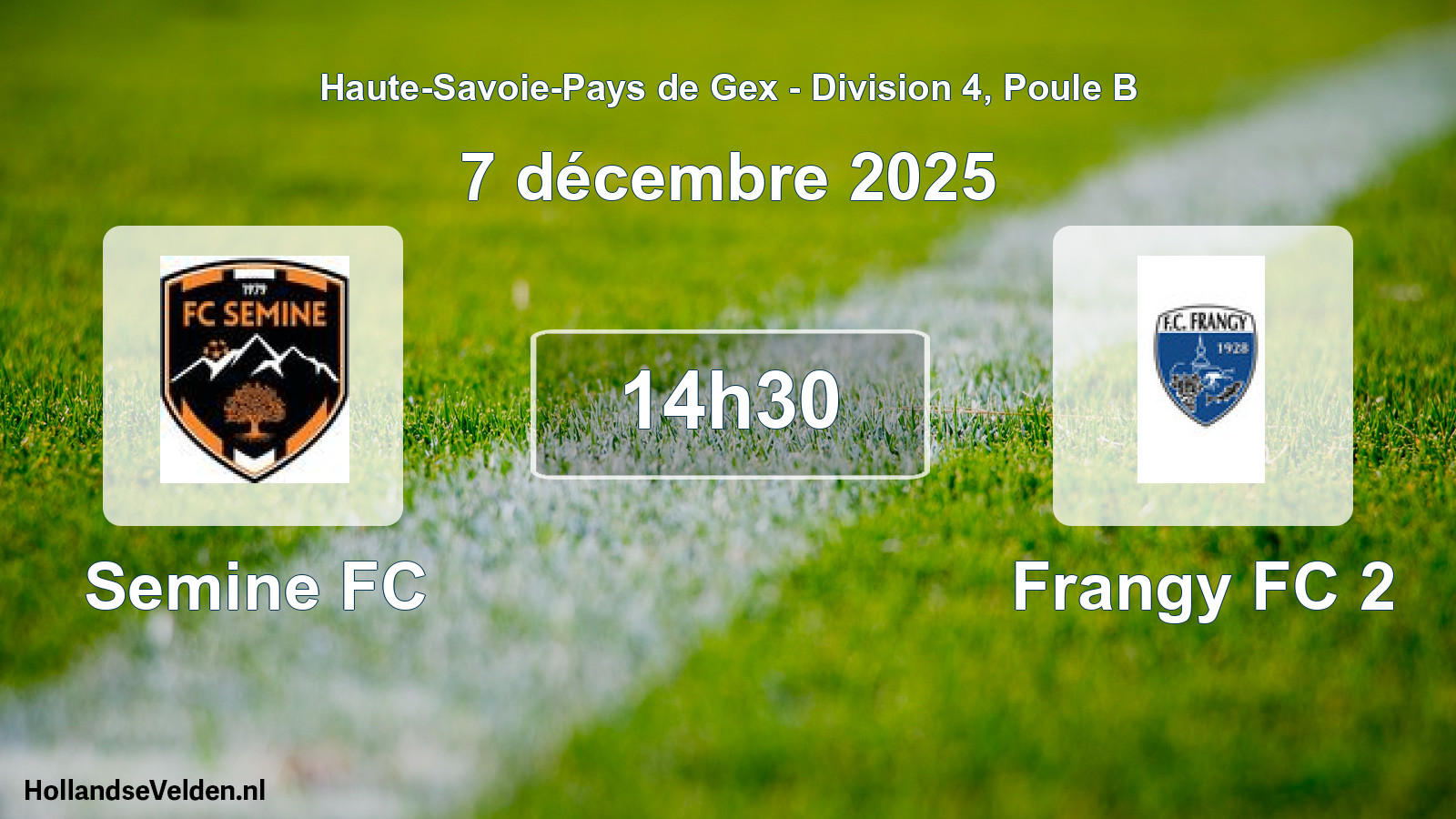 Geplande wedstrijd: Semine FC - Frangy FC 2 (7 december 2025)