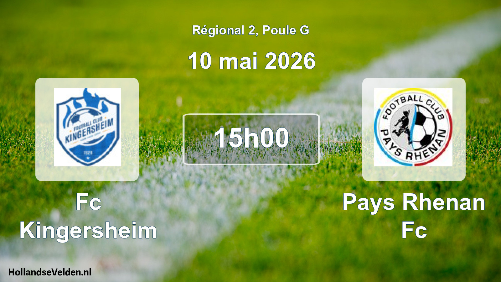 Geplande wedstrijd: Fc Kingersheim - Pays Rhenan Fc (10 mai 2026)