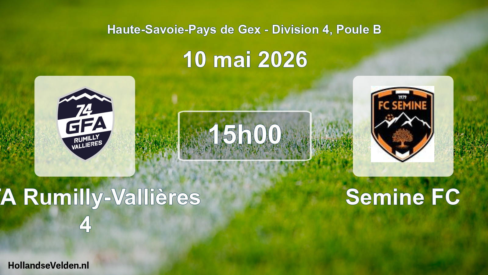 Geplande wedstrijd: GFA Rumilly-Vallières 4 - Semine FC (10 mei 2026)