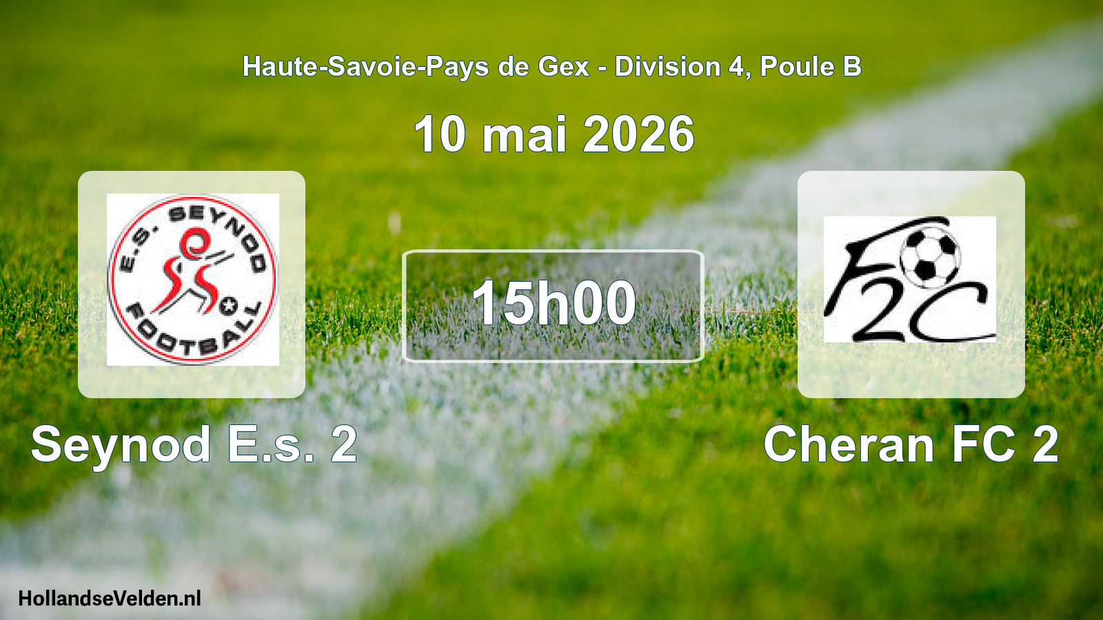 Geplande wedstrijd: Seynod E.s. 2 - Cheran FC 2 (10 mei 2026)