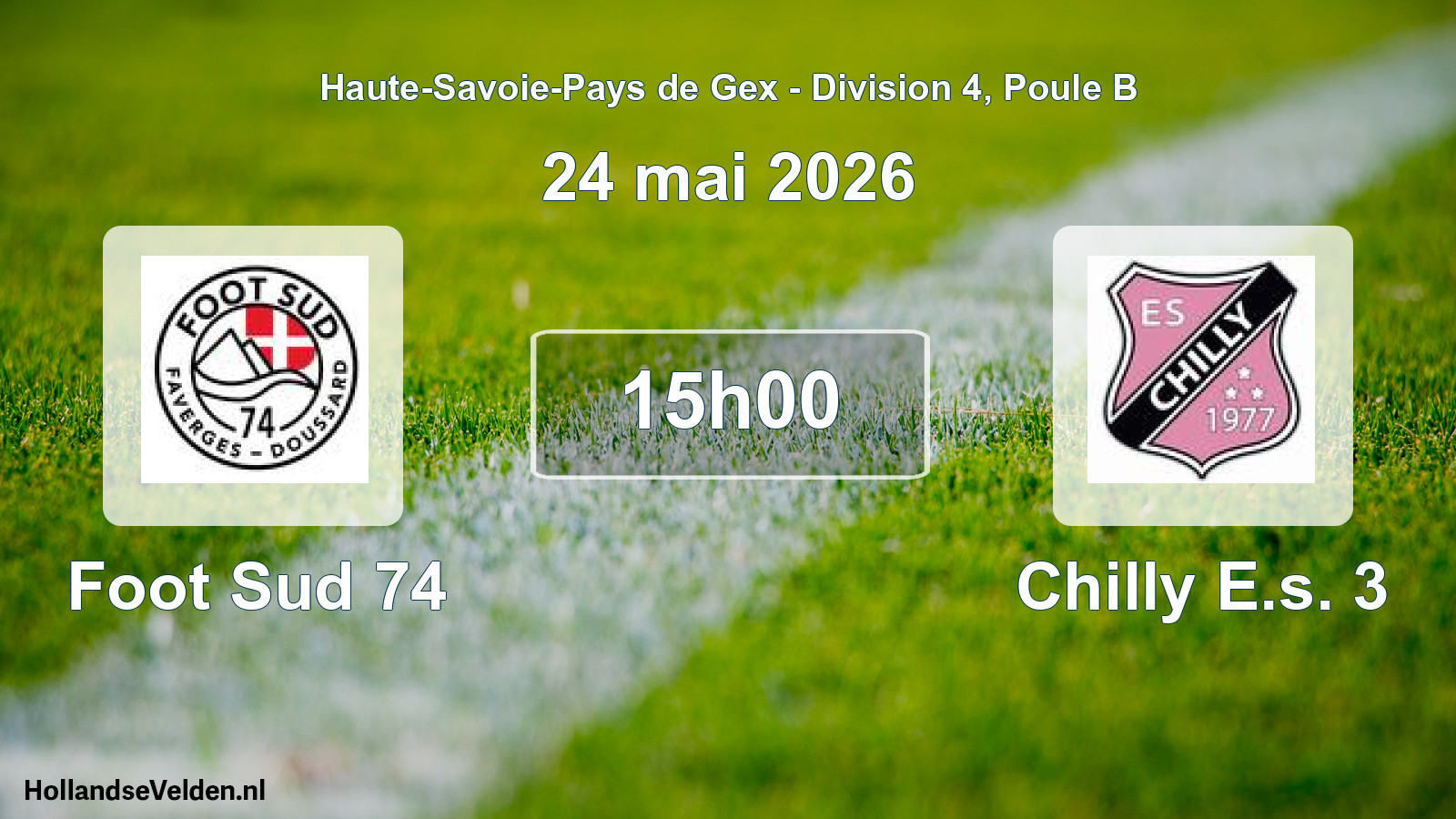 Geplande wedstrijd: Foot Sud 74 - Chilly E.s. 3 (24 mei 2026)