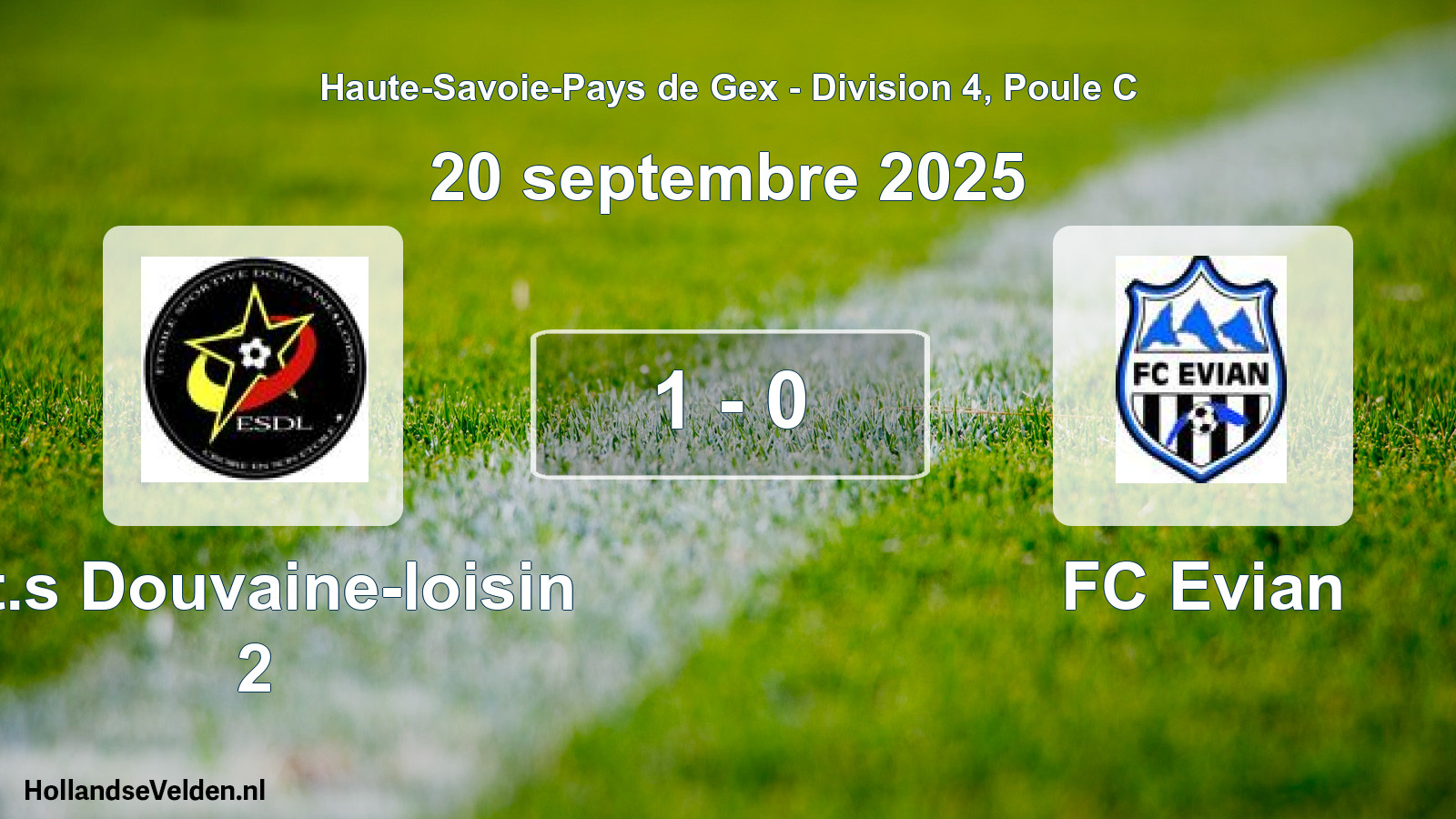 Gespeelde wedstrijd: Et.s Douvaine-loisin 2 - FC Evian 1 - 0 (20 september 2025)