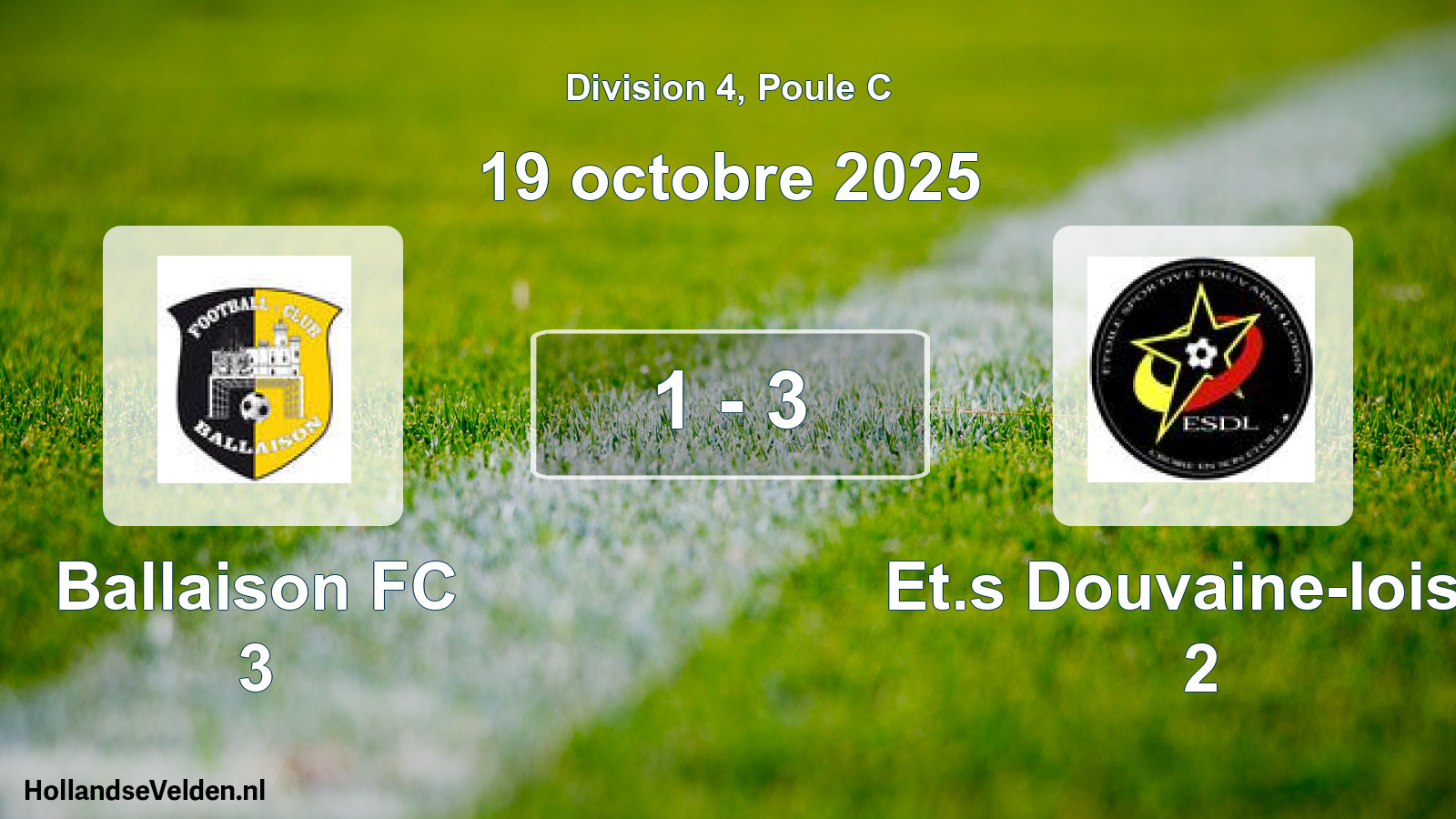 Match joué: Ballaison FC 3 - Et.s Douvaine-loisin 2 1 - 3 (19 octobre 2025)