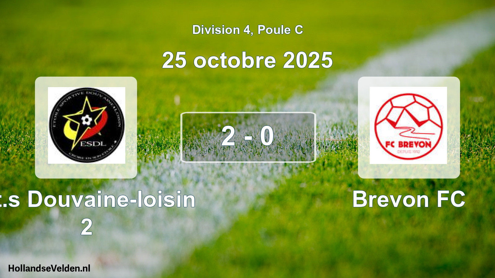 Match joué: Et.s Douvaine-loisin 2 - Brevon FC 2 - 0 (25 octobre 2025)