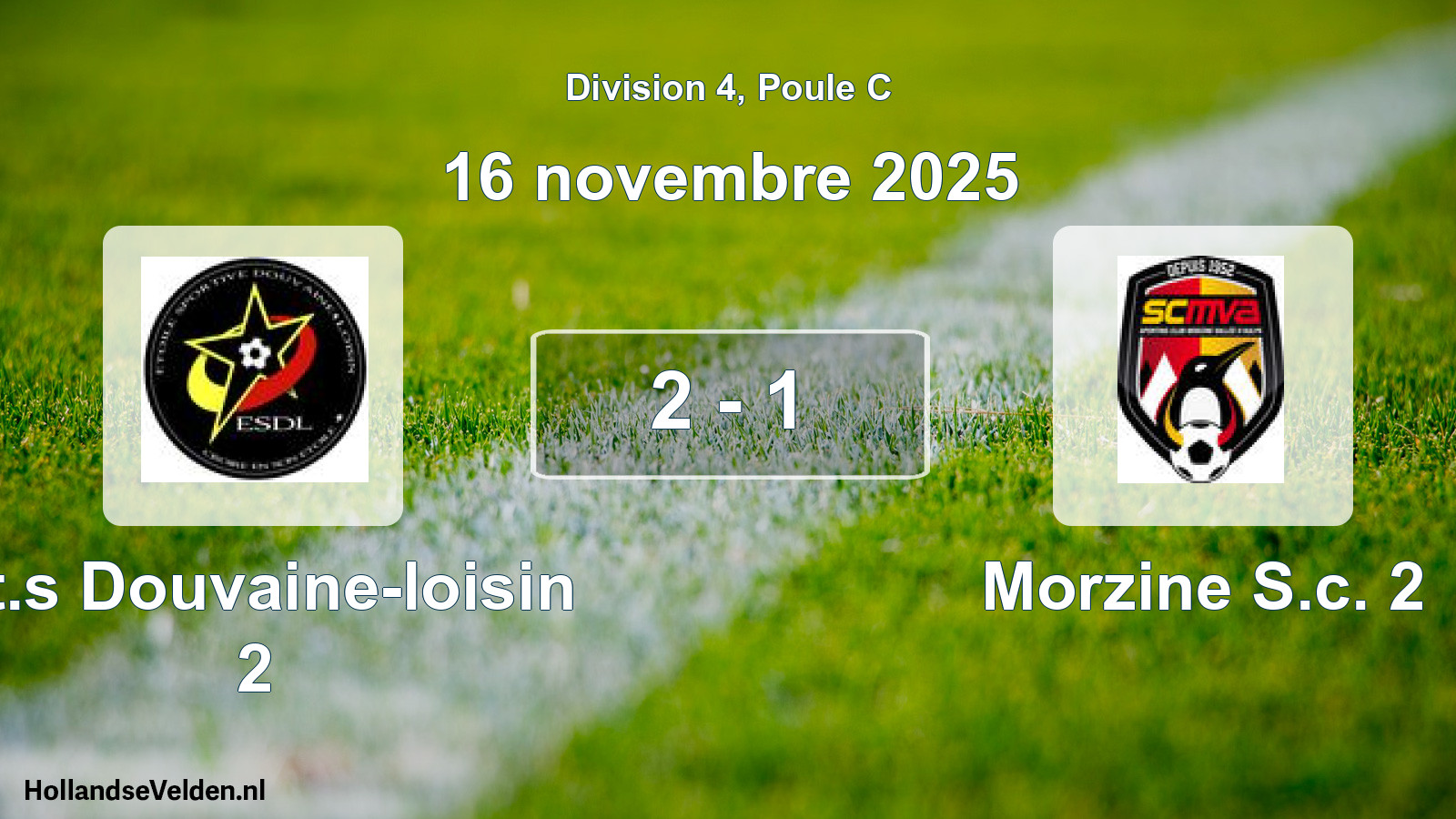 Match joué: Et.s Douvaine-loisin 2 - Morzine S.c. 2 2 - 1 (16 novembre 2025)