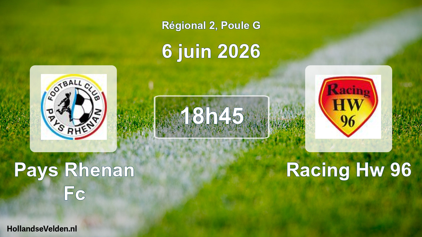 Geplande wedstrijd: Pays Rhenan Fc - Racing Hw 96 (6 juni 2026)