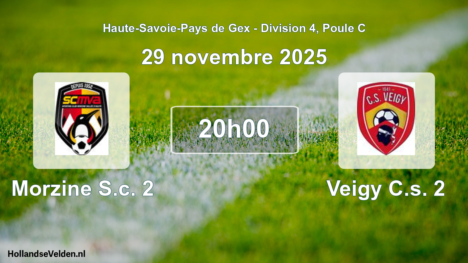 Geplande wedstrijd: Morzine S.c. 2 - Veigy C.s. 2 (29 november 2025)