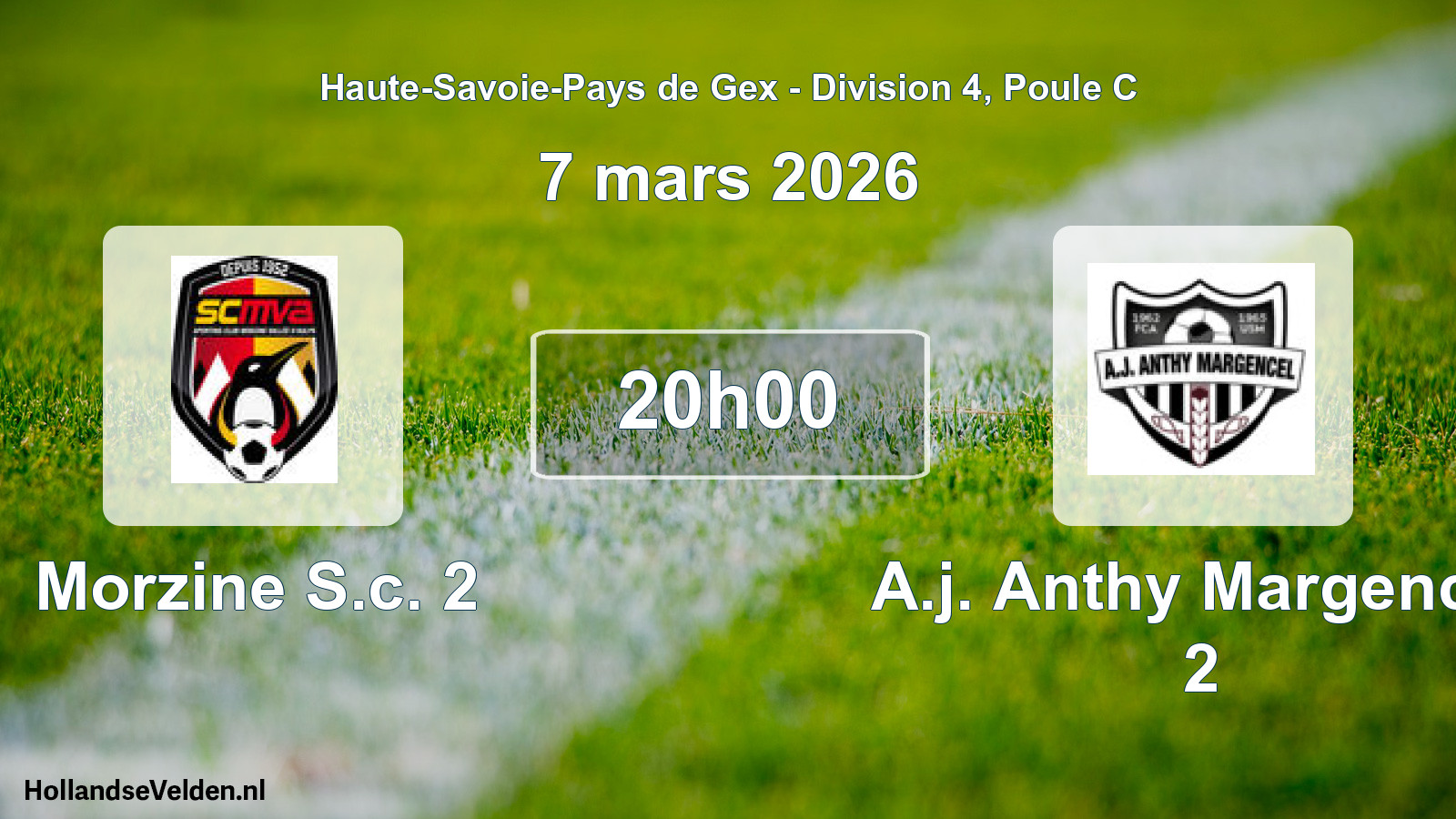 Scheduled Match: Morzine S.c. 2 - A.j. Anthy Margencel 2 (7 March 2026)