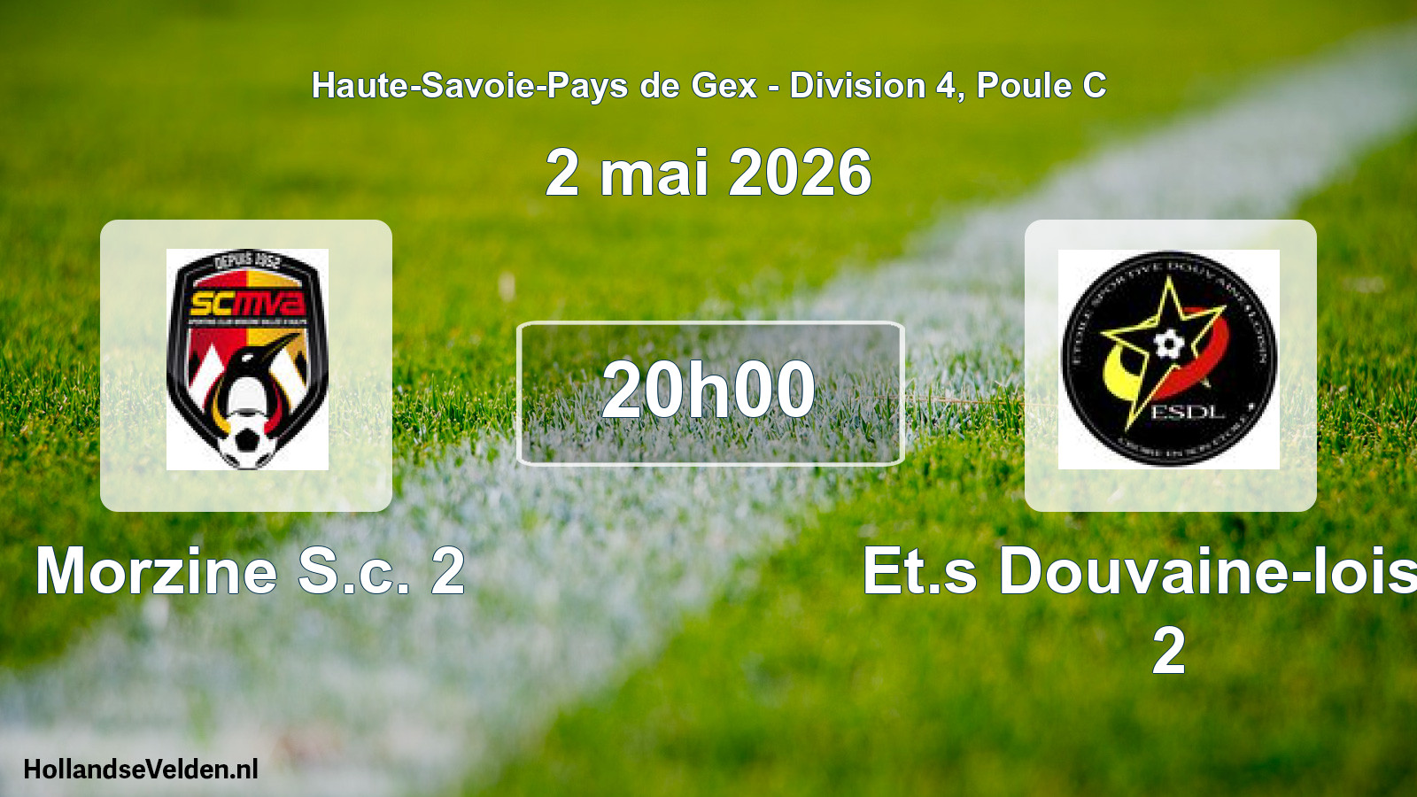 Geplande wedstrijd: Morzine S.c. 2 - Et.s Douvaine-loisin 2 (2 mei 2026)