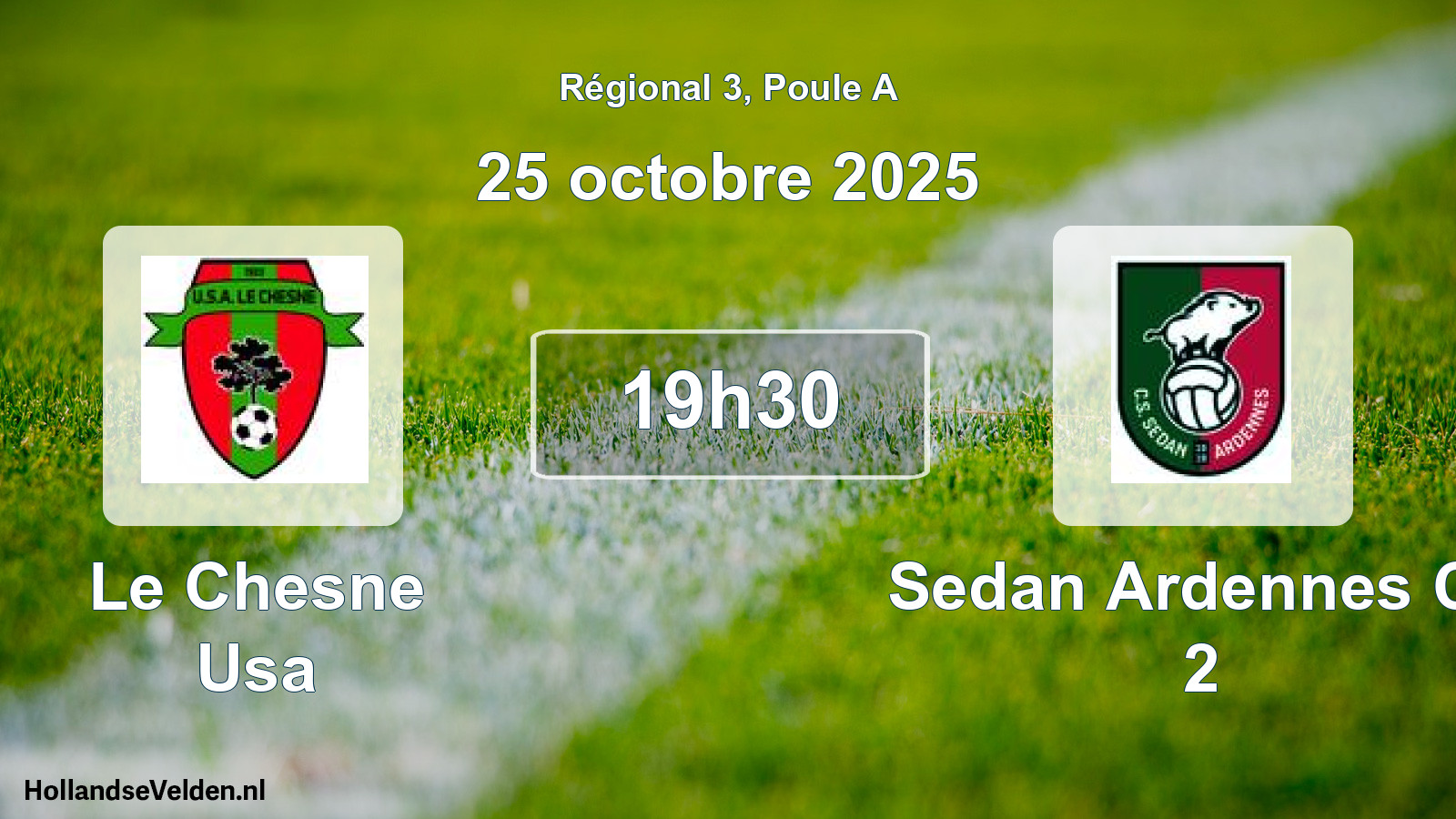 Geplande wedstrijd: Le Chesne Usa - Sedan Ardennes Cs 2 (25 oktober 2025)