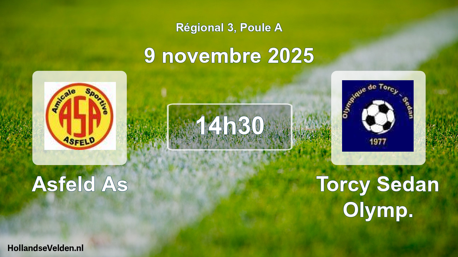Geplande wedstrijd: Asfeld As - Torcy Sedan Olymp. (9 novembre 2025)