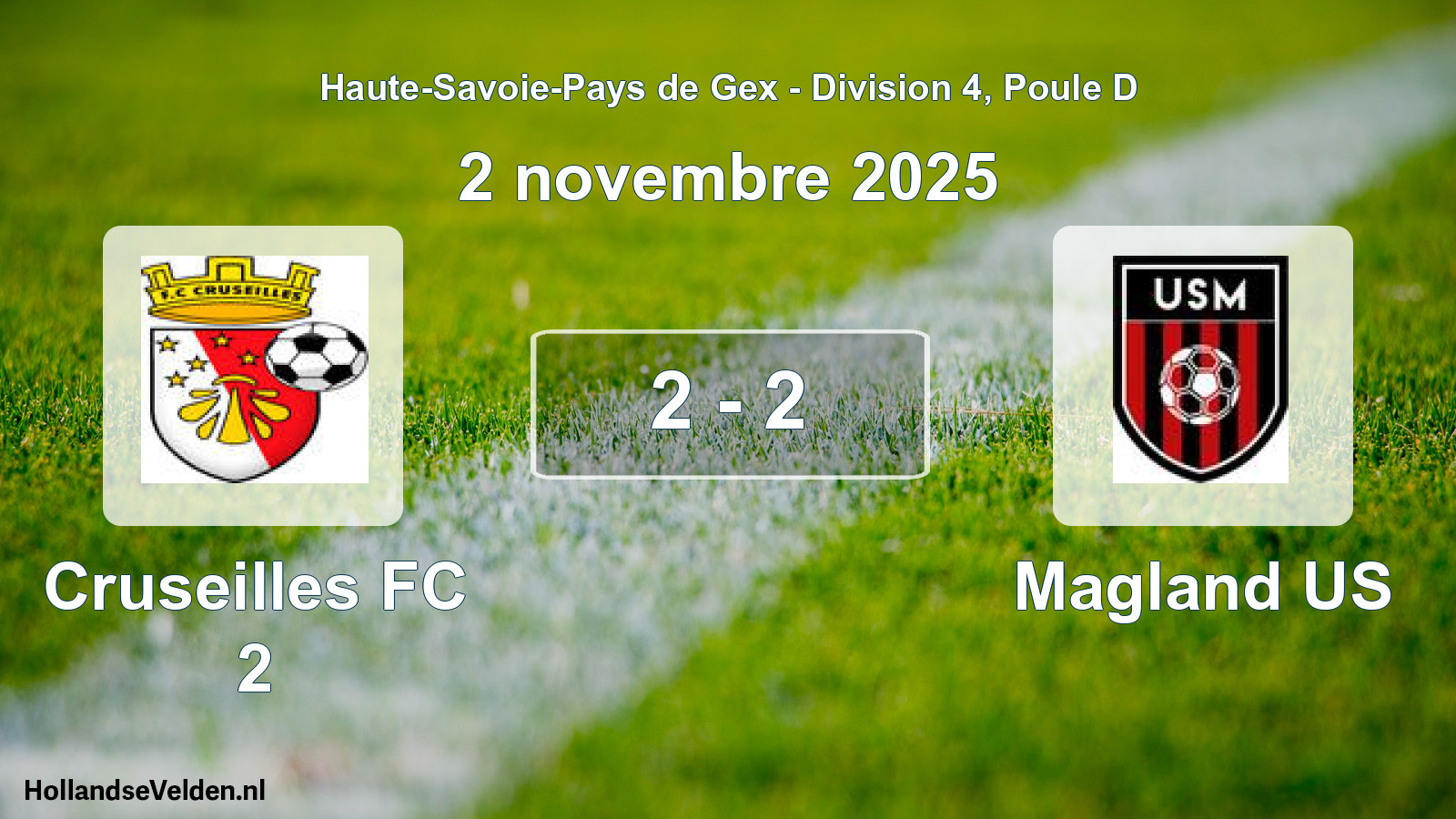 Gespeelde wedstrijd: Cruseilles FC 2 - Magland US 2 - 2 (2 november 2025)