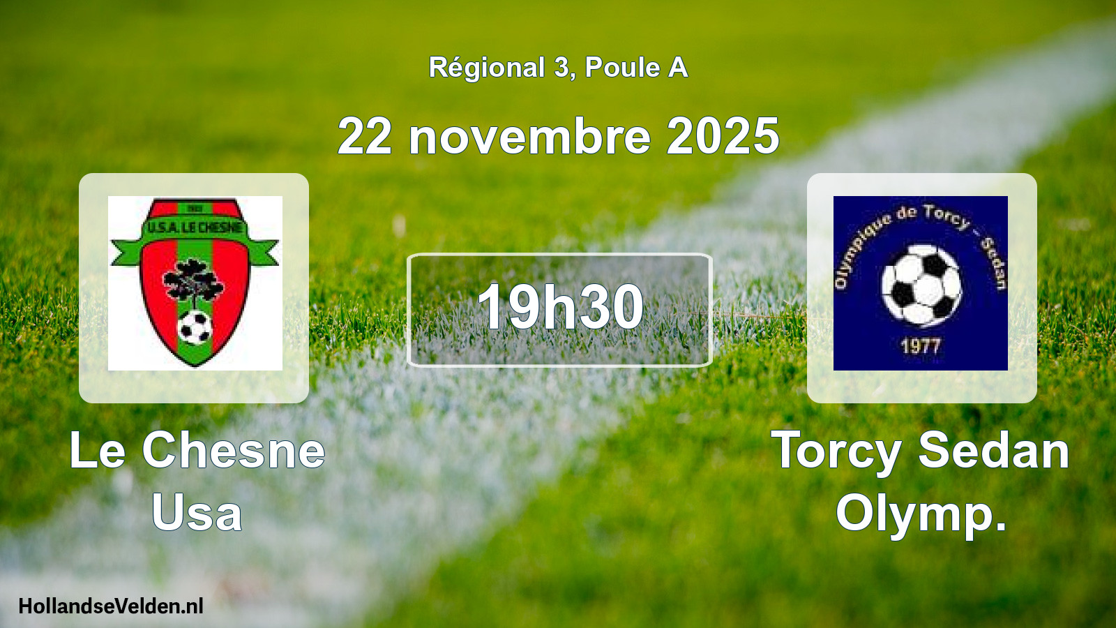 Geplande wedstrijd: Le Chesne Usa - Torcy Sedan Olymp. (22 novembre 2025)