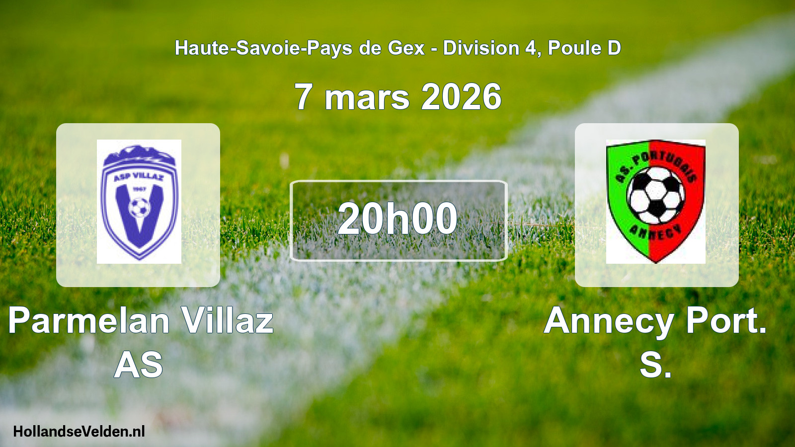 Match programmé: Parmelan Villaz AS - Annecy Port. S. (7 mars 2026)