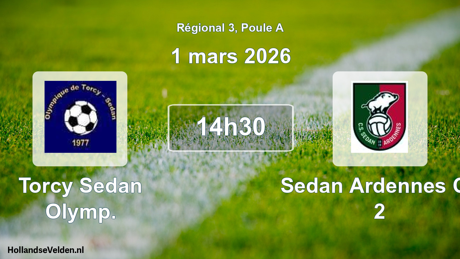 Scheduled Match: Torcy Sedan Olymp. - Sedan Ardennes Cs 2 (1 March 2026)
