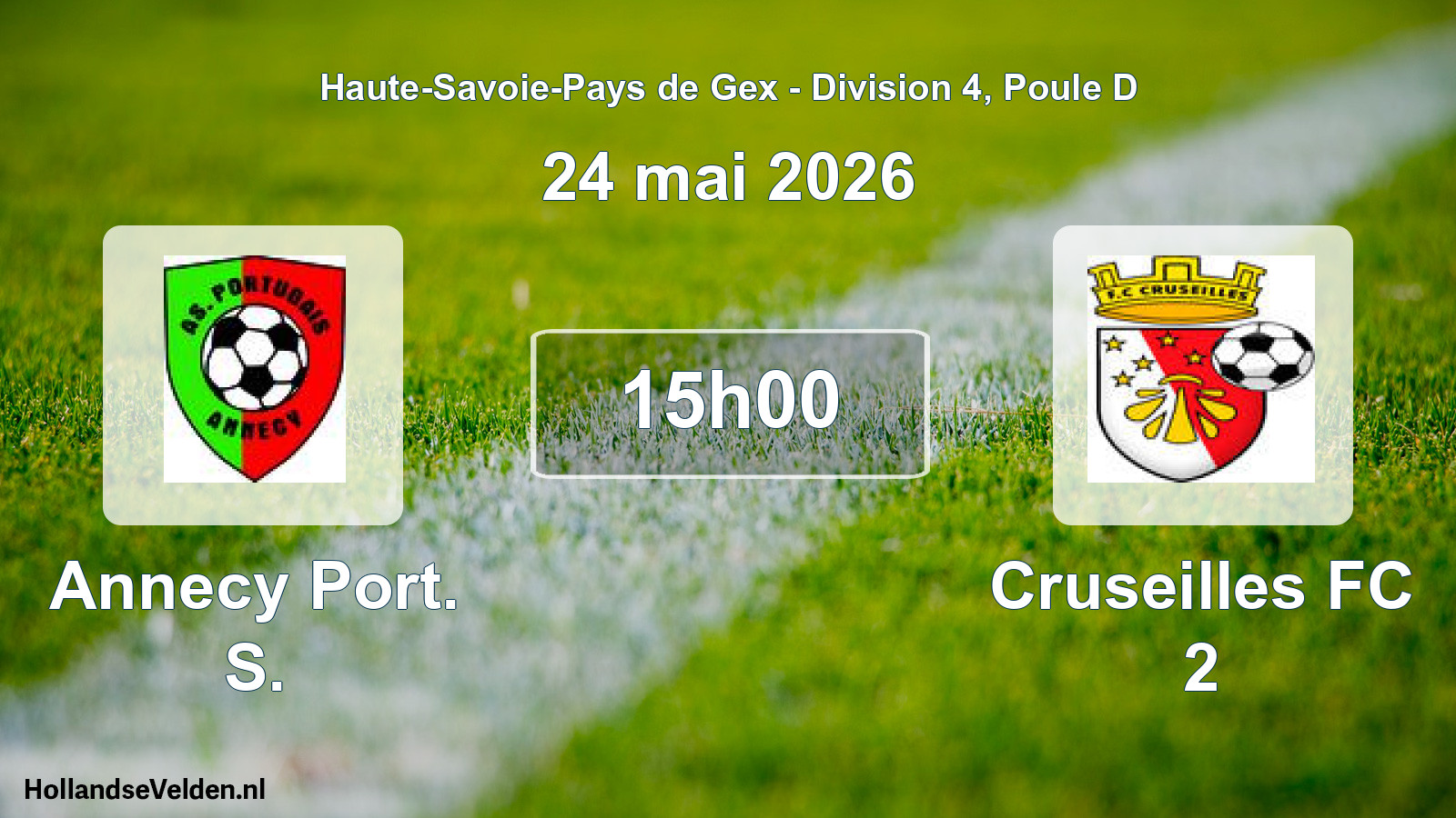 Geplande wedstrijd: Annecy Port. S. - Cruseilles FC 2 (24 mei 2026)