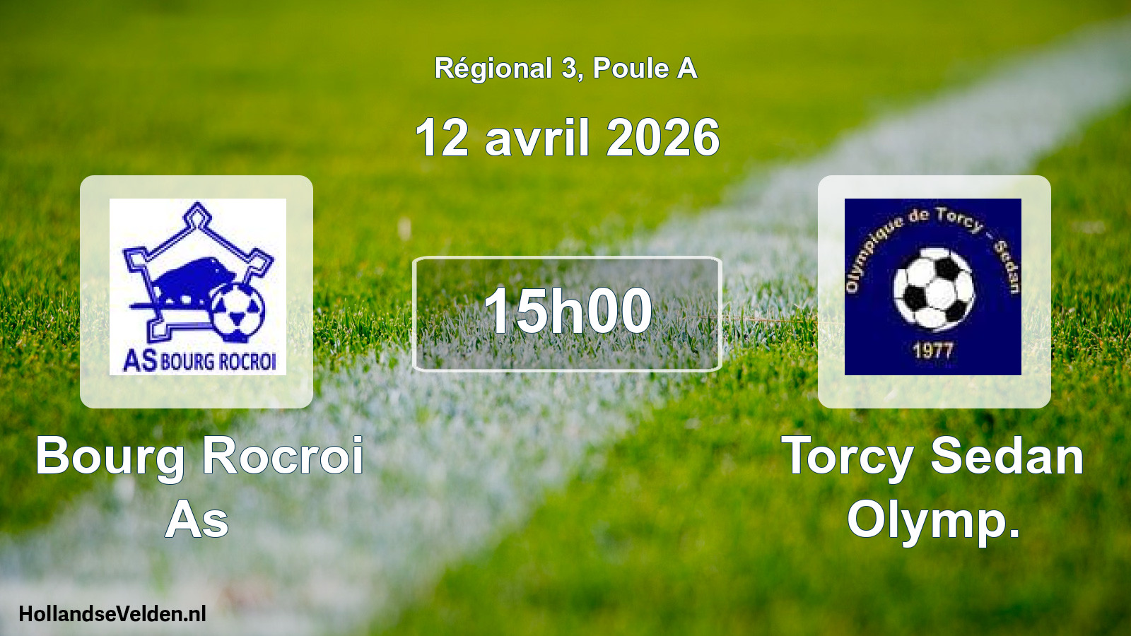 Scheduled Match: Bourg Rocroi As - Torcy Sedan Olymp. (12 April 2026)