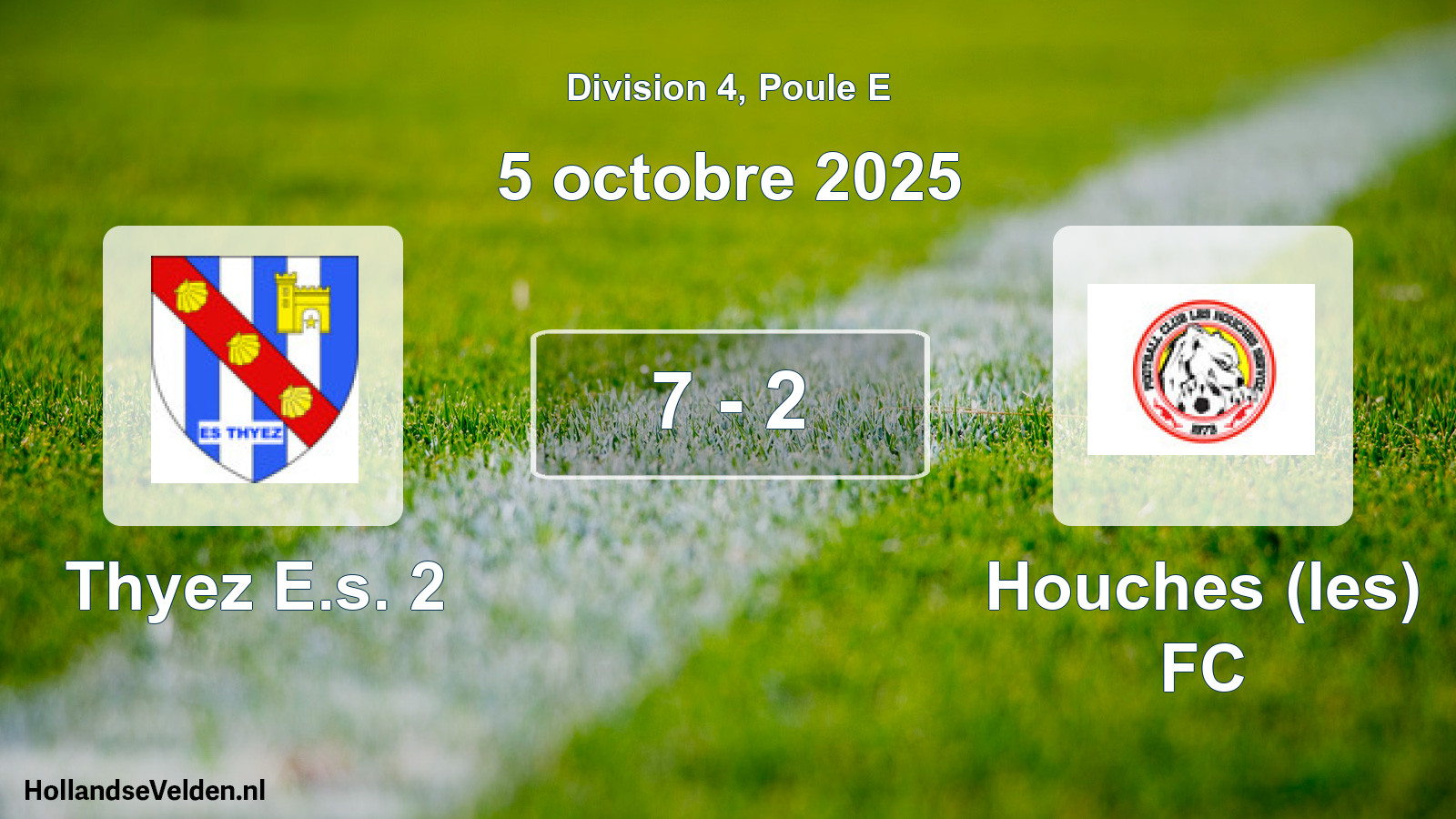 Gespeelde wedstrijd: Thyez E.s. 2 - Houches (les) FC 7 - 2 (5 oktober 2025)